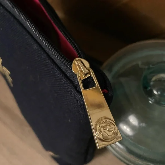 NWOT Spartina 449 Navy with Gold Lighthouse Cosmetic Case Pouch - Picture 4 of 6